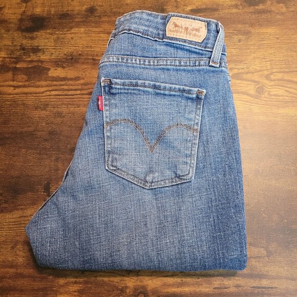 Levi's Jeans Size 10 Mid Rise Skinny Medium Light Wash Stretch Denim Western - Picture 3 of 9